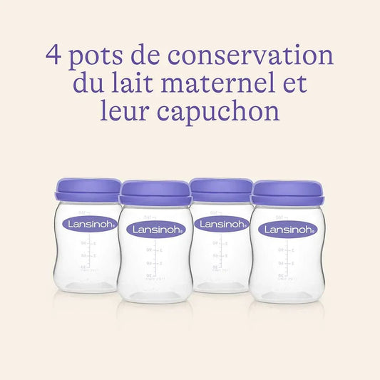 Lansinoh Bouteilles de Conservation (4x160 ml) - 4 pcs - Nanou's house - Lansinoh