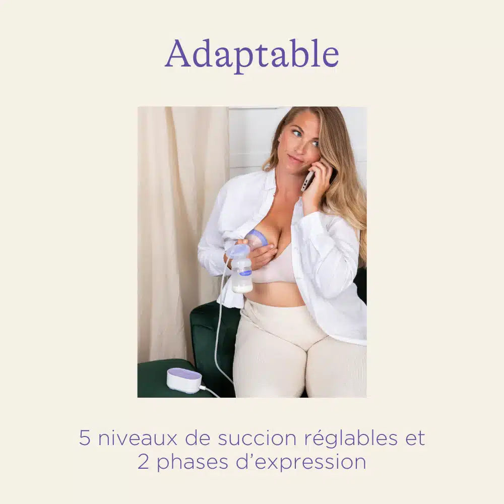 Tire-lait électrique compact Lansinoh avec technologie 2 phases | Nanou's House