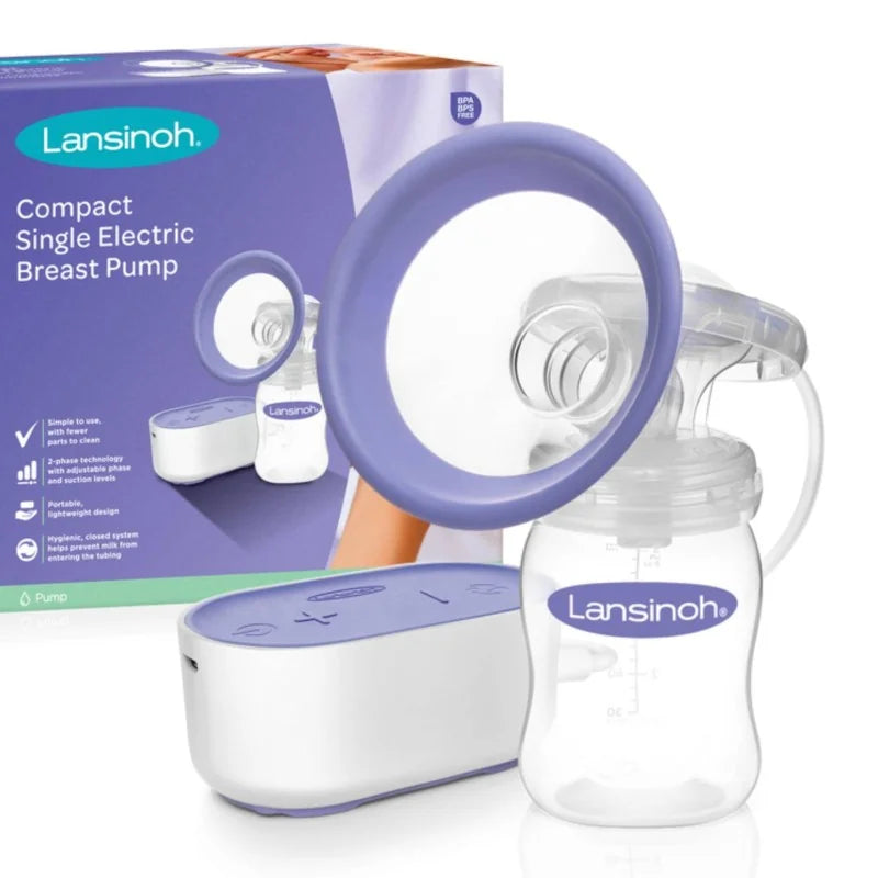 Tire-lait électrique compact Lansinoh avec technologie 2 phases | Nanou's House