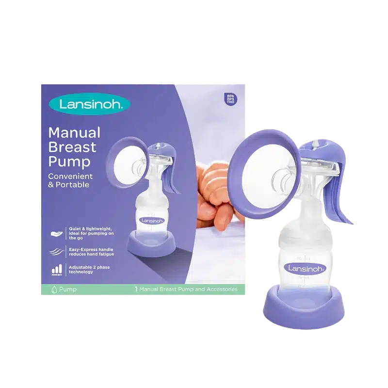 Tire-lait manuel ergonomique Lansinoh avec technologie 2 phases | Nanou's House