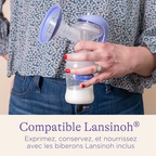 Tire-lait manuel ergonomique Lansinoh avec technologie 2 phases | Nanou's House