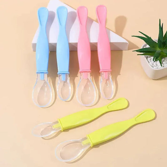 Lot de 2 cuillères en silicone souple pour bébé - Nanou's house