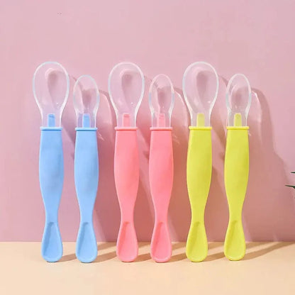 Lot de 2 cuillères en silicone souple pour bébé - Nanou's house