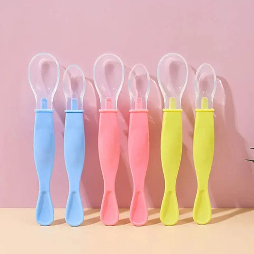 Lot de 2 cuillères en silicone souple pour bébé - Nanou's house