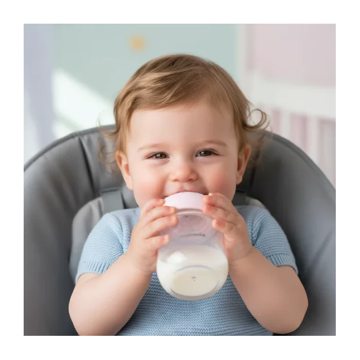 Mammia Biberon Natural Feeling Anti-Colique 240ml pour bébé dès 3 mois tétine silicone