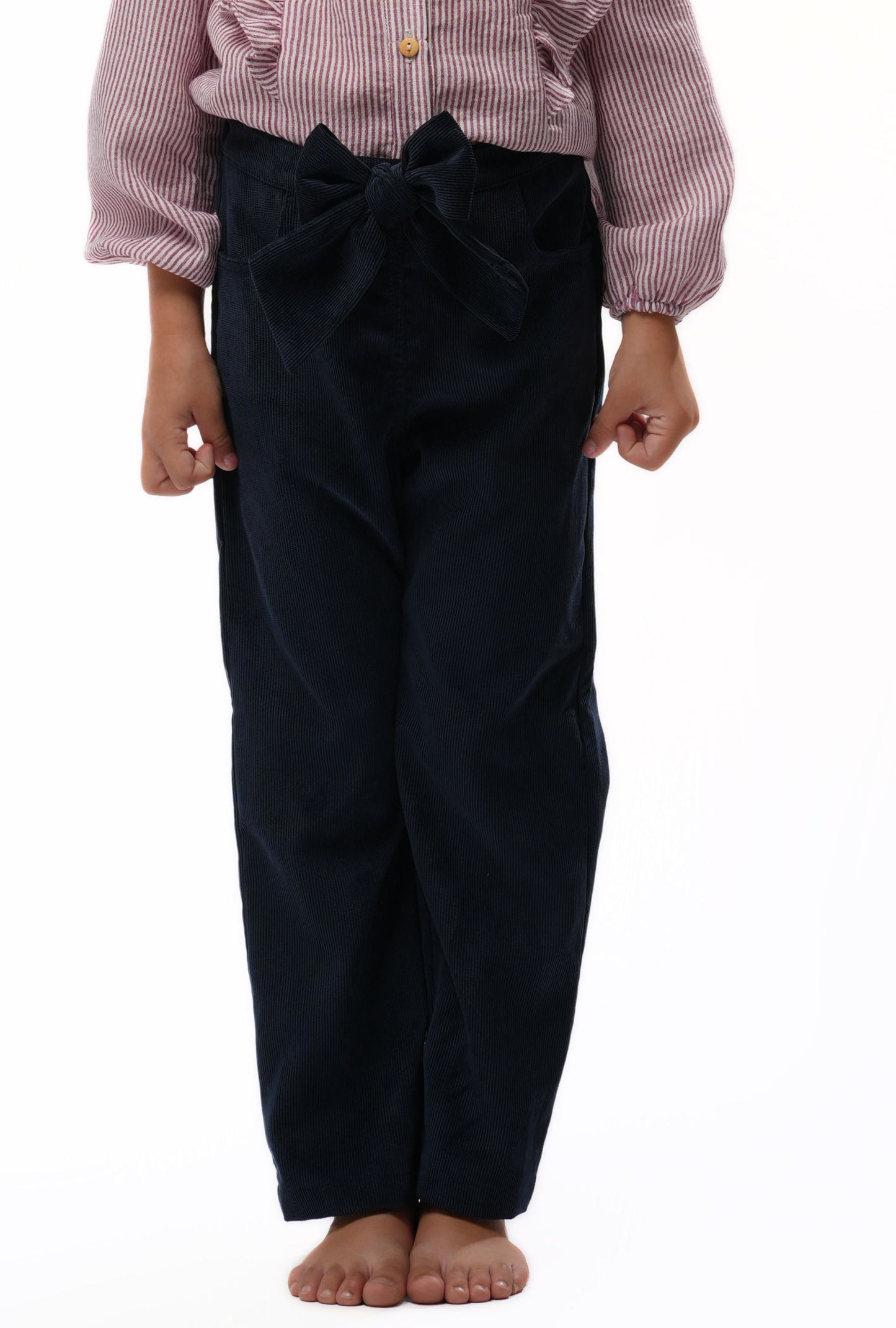Moon & Loly Pantalon Loly velour bleu  – Disponible chez Nanou’s House Maroc