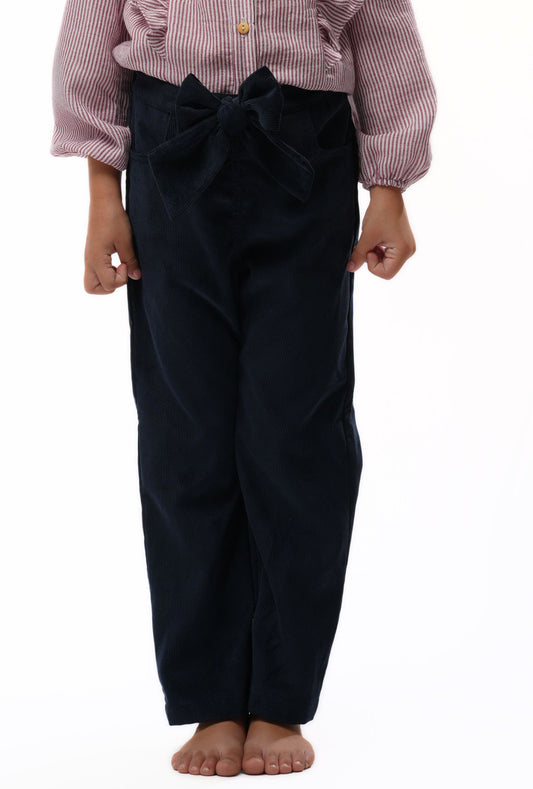 Moon & Loly Pantalon Loly velour bleu  – Disponible chez Nanou’s House Maroc