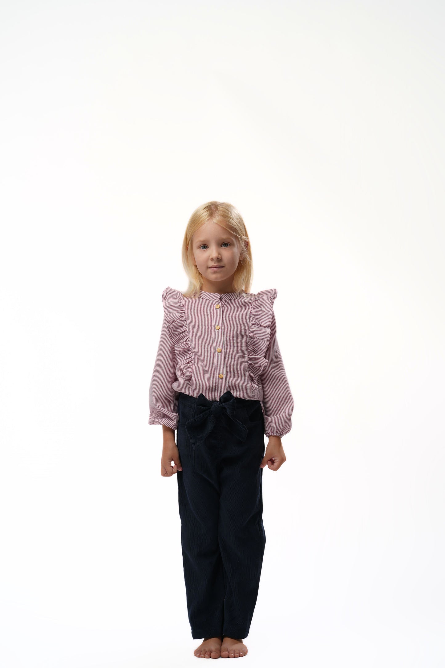 Moon & Loly Pantalon Loly velour bleu  – Disponible chez Nanou’s House Maroc