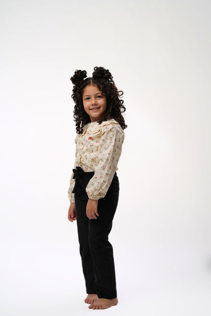 Moon & Loly Pantalon Loly velour noir – Disponible chez Nanou’s House Maroc