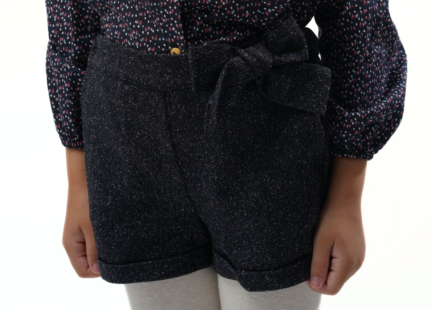 Moon & Loly Short loly chiné bleu – Disponible chez Nanou’s House Maroc