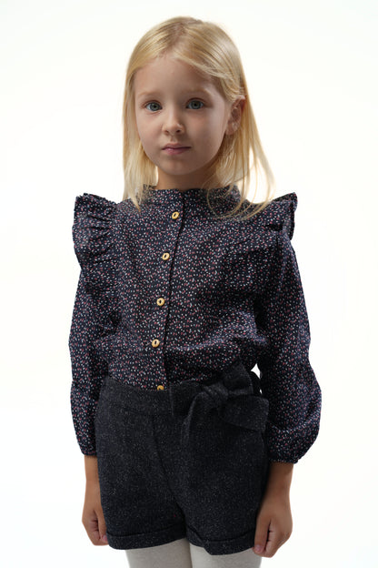 Moon & Loly Short loly chiné bleu – Disponible chez Nanou’s House Maroc