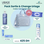 Pack Sortie & Change Uriage Bébé avec sac à langer offert – Eau nettoyante 500ml, Lingettes x70, 1er Change, Eau thermale – Nanou's House Maroc