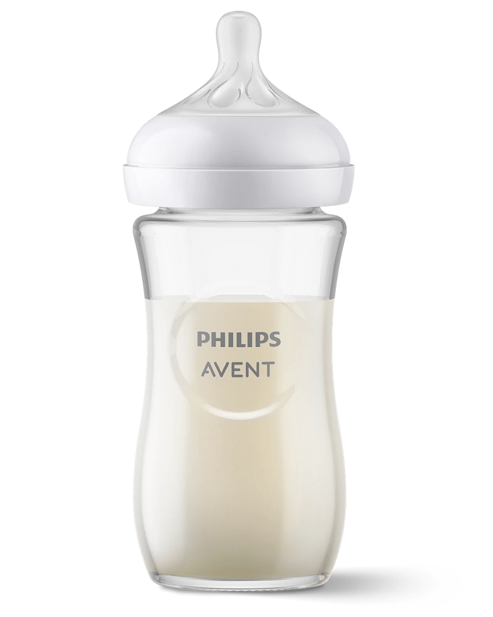 Biberon en verre Philips Avent Natural Response 240 ml – tétine large imitant le sein | Nanou's House