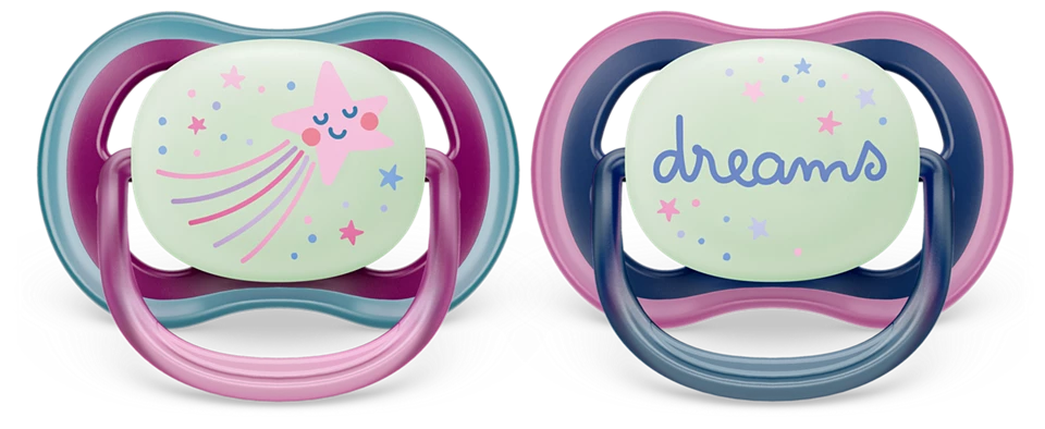 Philips Avent – Sucette Ultra Air Night Fille 6–18 mois - Nanou's house