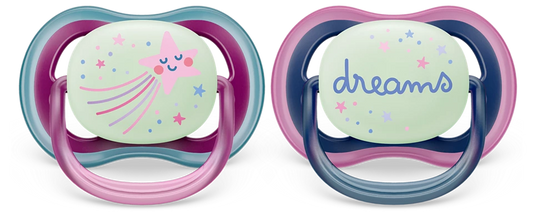 Philips Avent – Sucette Ultra Air Night Fille 6–18 mois - Nanou's house
