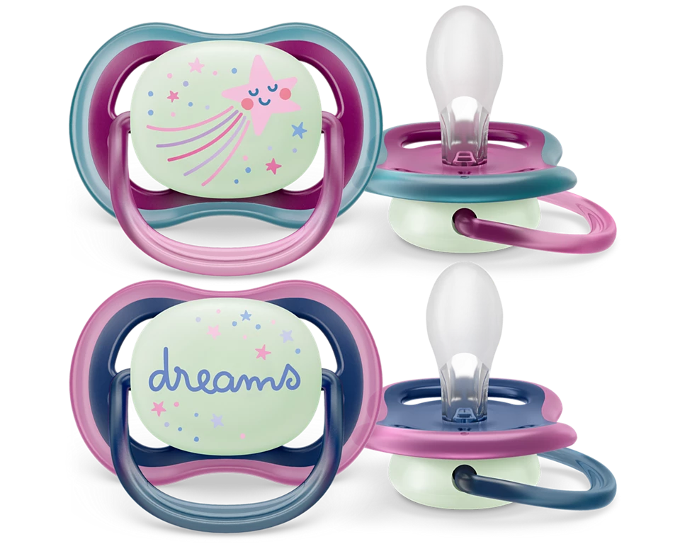 Philips Avent – Sucette Ultra Air Night Fille 6–18 mois - Nanou's house