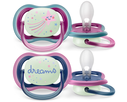 Philips Avent – Sucette Ultra Air Night Fille 6–18 mois - Nanou's house