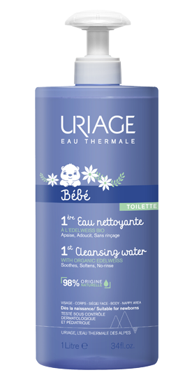 Eau nettoyante Uriage Bébé visage corps et siège