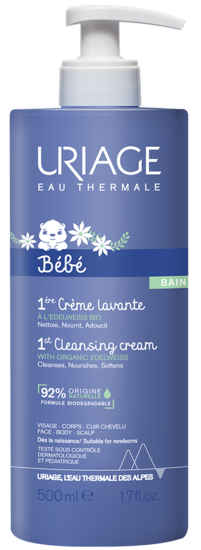Uriage Bébé 1ère Crème Lavante 500ml flacon pompe - Nanou's House Maroc