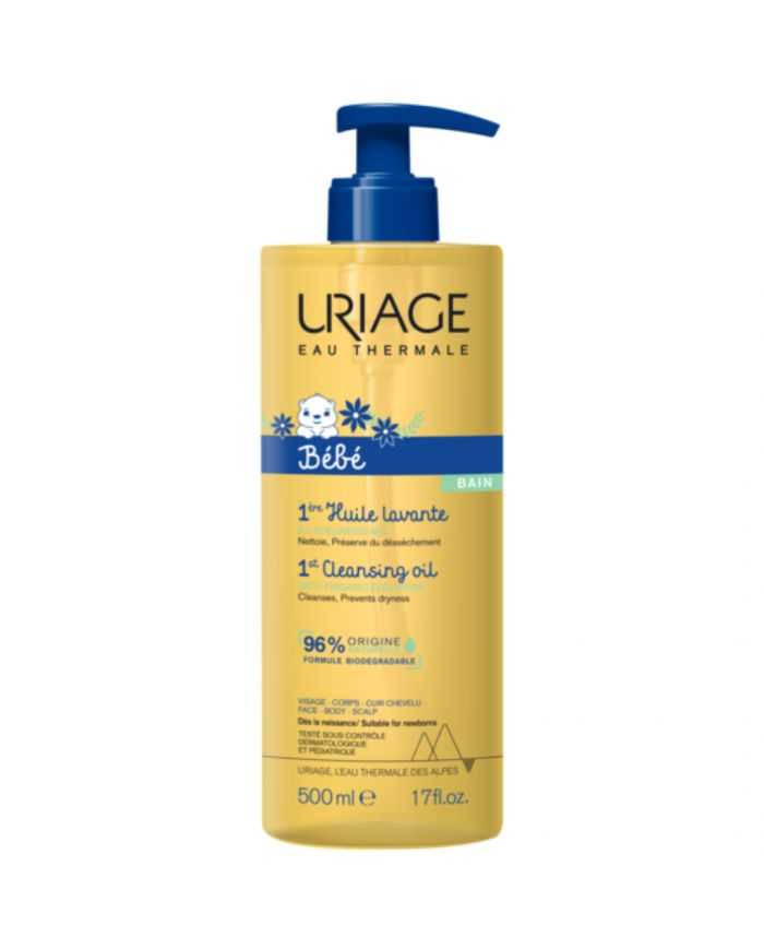 Uriage Bébé 1ère Huile Lavante Sans Savon (Peaux Sèches) - 500ml