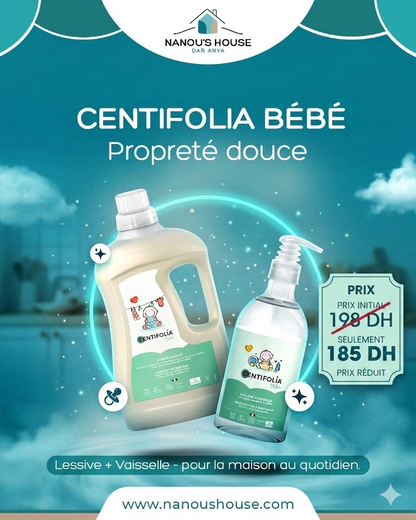 Le Duo Pureté : Lessive Neutre & Nettoyant Biberons - Centifolia