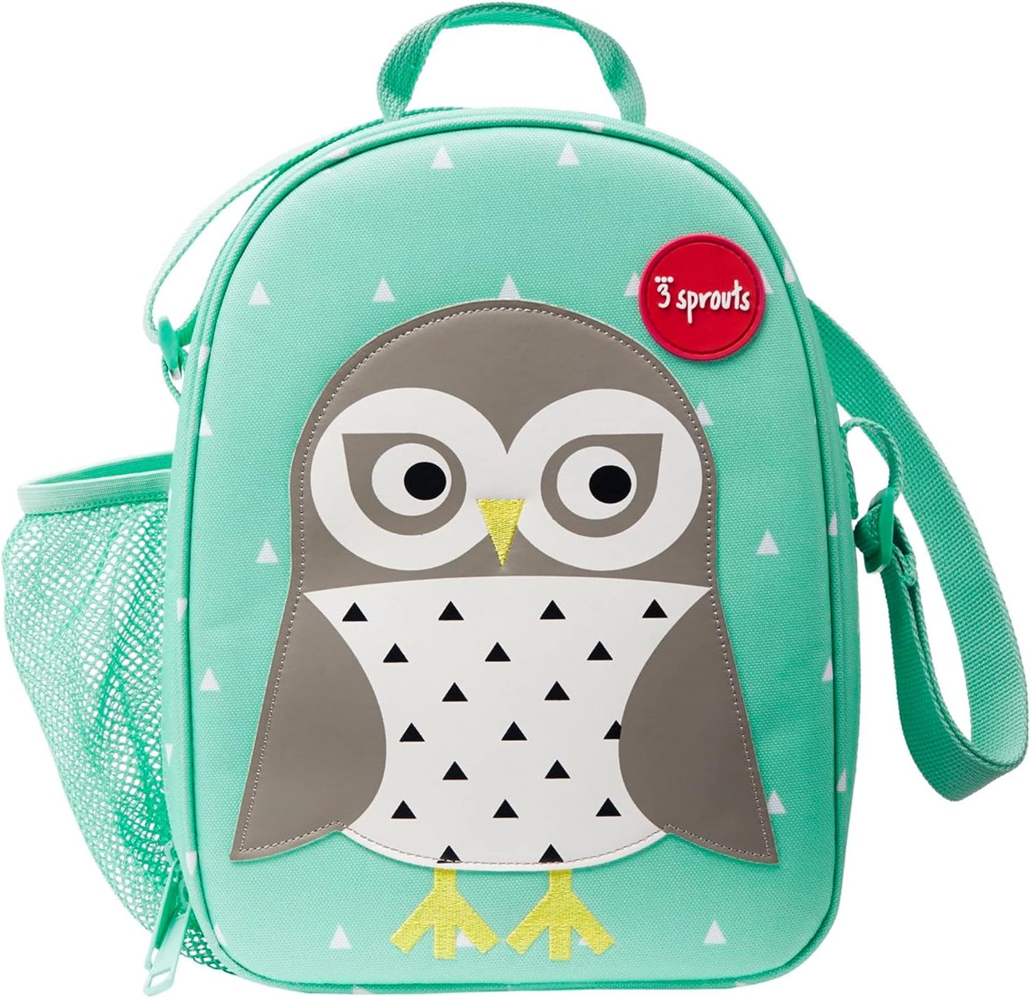 Sac isotherme lunch bag enfant 3 Sprouts motif hibou vert eau nanoushouse