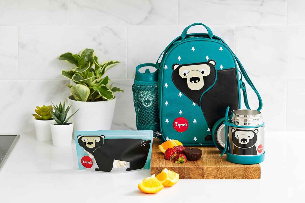 Sac Isotherme Enfant 3 Sprouts – Ours Vert Forêt