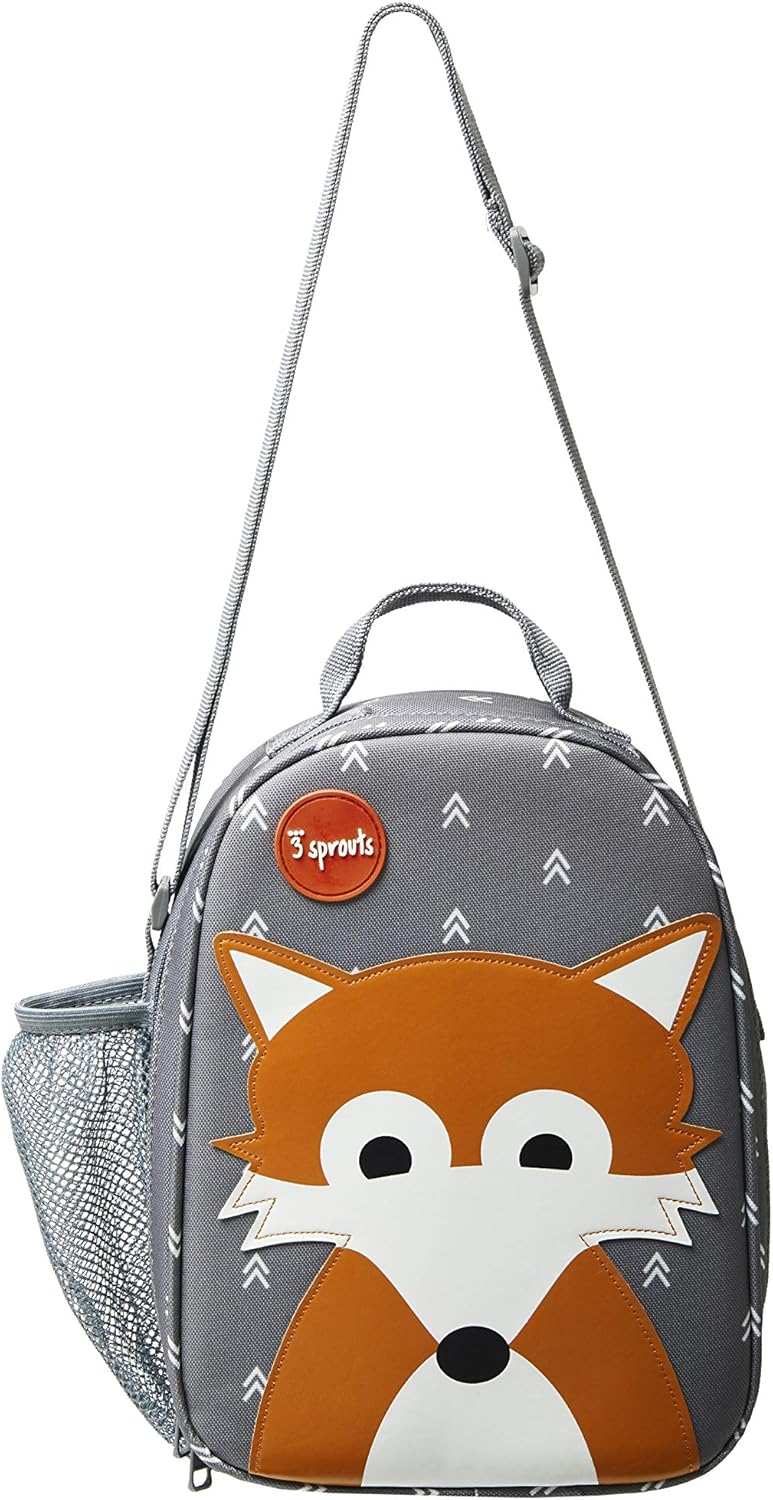 sac isotherme lunch bag enfant 3 Sprouts motif renard gris nanoushouse