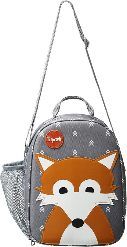 sac isotherme lunch bag enfant 3 Sprouts motif renard gris nanoushouse