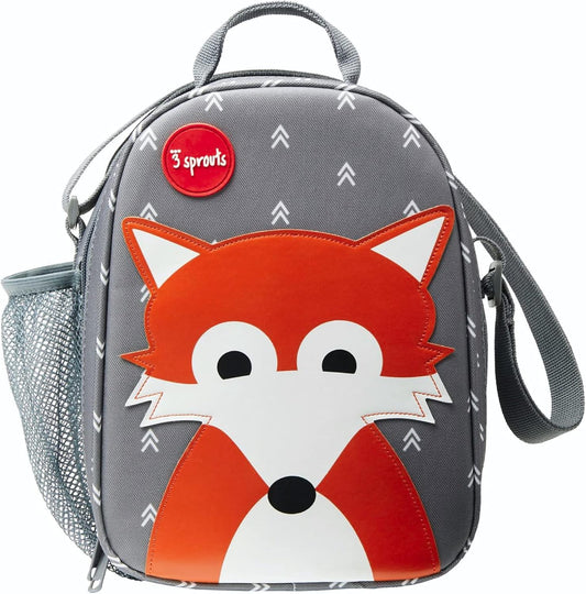 sac isotherme lunch bag enfant 3 Sprouts motif renard gris nanoushouse