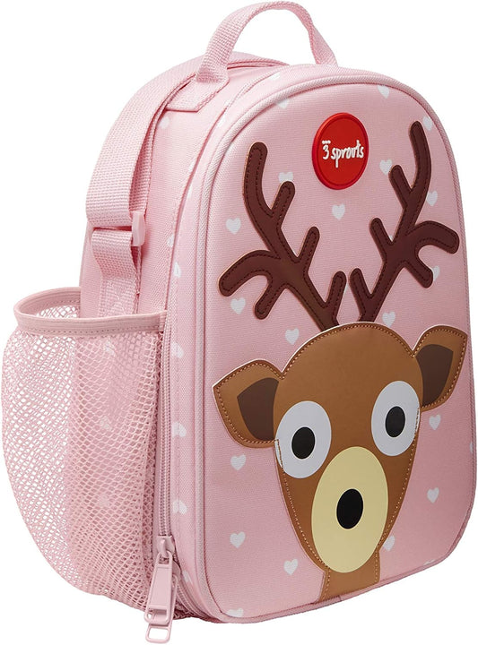 Sac isotherme lunch bag enfant 3 Sprouts motif cerf rose nanoushouse