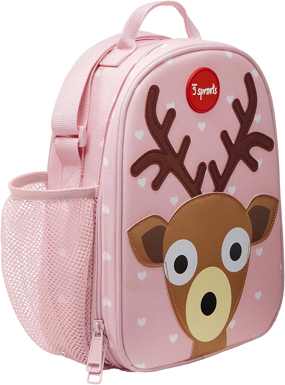 Sac isotherme lunch bag enfant 3 Sprouts motif cerf rose nanoushouse