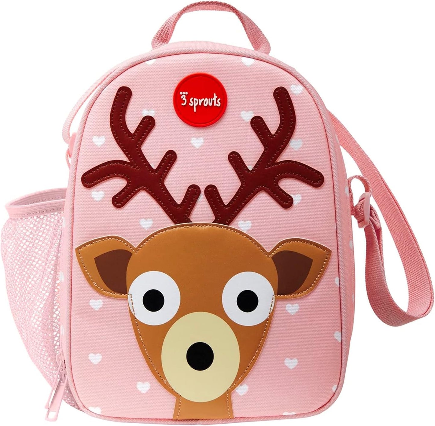 Sac isotherme lunch bag enfant 3 Sprouts motif cerf rose nanoushouse
