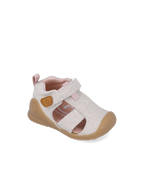 Sandale bébé fille premiers pas en toile beige – Biomecanics – chaussures ergonomiques – Nanou’s House Maroc