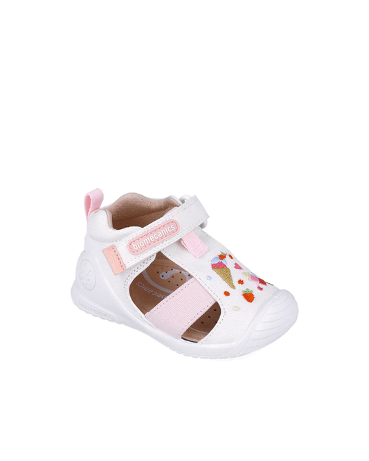 Sandale bébé fille premiers pas en toile Ice Cream – Biomecanics – chaussures ergonomiques – Nanou’s House Maroc