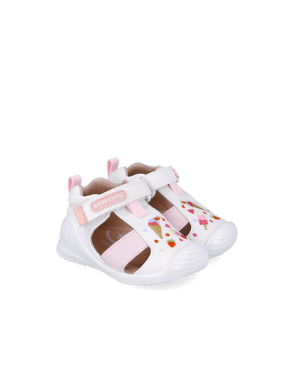 Sandale bébé fille premiers pas en toile Ice Cream – Biomecanics – chaussures ergonomiques – Nanou’s House Maroc