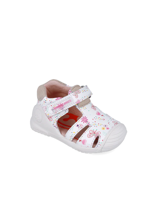 Sandales bébé fille bout fermé cantalope – Biomecanics – chaussures ergonomiques premiers pas – Nanou’s House Maroc