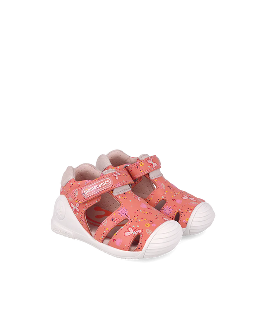 Sandales bébé fille bout fermé cantalope – Biomecanics – chaussures ergonomiques premiers pas – Nanou’s House Maroc