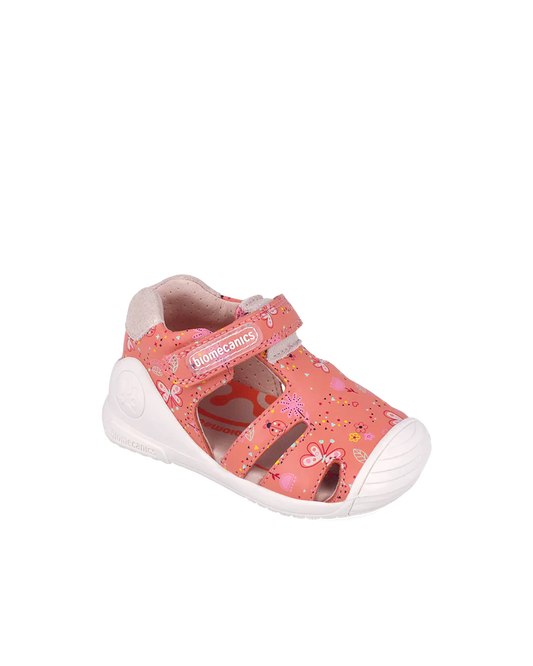 Sandales bébé fille bout fermé cantalope – Biomecanics – chaussures ergonomiques premiers pas – Nanou’s House Maroc