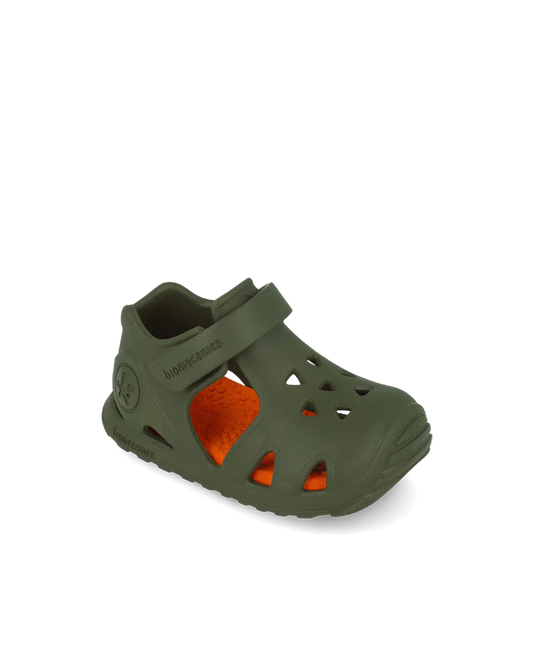 Sandales bébé premiers pas imperméables vert militaire – Biomecanics – chaussures ergonomiques garçon – Nanou’s House Maroc