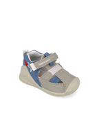 Sandales bébé premiers pas en toile beige Biogateo – Biomecanics – chaussures ergonomiques – Nanou’s House Maroc