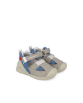 Sandales bébé premiers pas en toile beige Biogateo – Biomecanics – chaussures ergonomiques – Nanou’s House Maroc