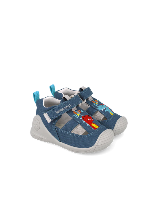 Biomecanics Sandales Biogateo en Toile – Blue Dinosaur - Nanou's house
