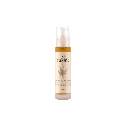 Sérum capillaire à l’huile de chanvre Yazine – Nourrit et protège les cheveux naturellement – Nanou’s House Maroc