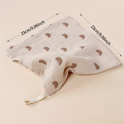 Lot de petites serviettes carrées en gaze de coton, tissu hypoallergénique pour le visage - Nanou's House