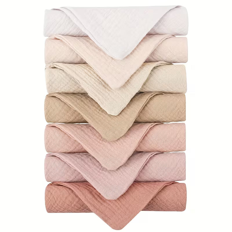 Lot de Serviettes en Gaze de Coton (Visage & Anti-Bavouille)