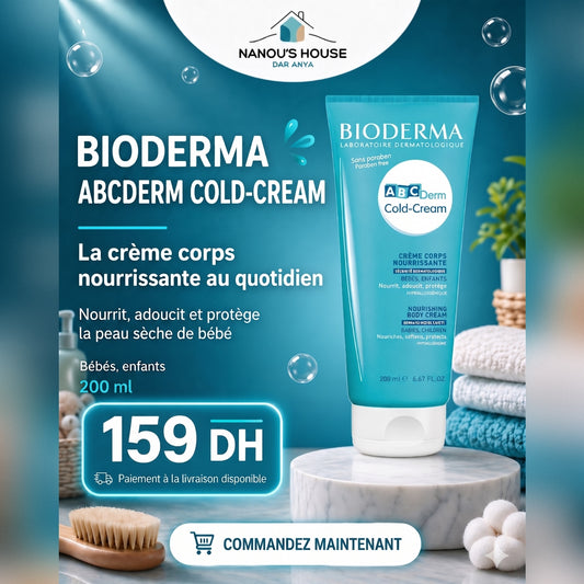 Bioderma – ABCDerm Cold Cream – Crème Corps Nourrissante Peau Sèche (200 ml)