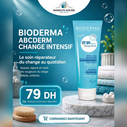 Crème réparatrice fesses rouges Bioderma ABCDerm Change Intensif (75g) | Nanou's House