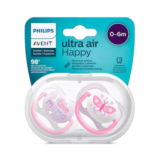 SUCETTE AIR COLL 0 - 6M GIRL MAM/BFLB - Nanou's house - Philips Avent