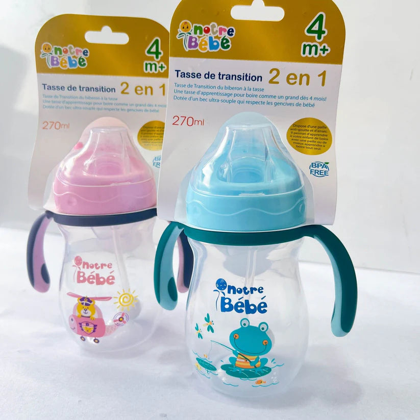 Détail du bec en silicone ultra-souple de la tasse de transition pour protéger les gencives de bébé